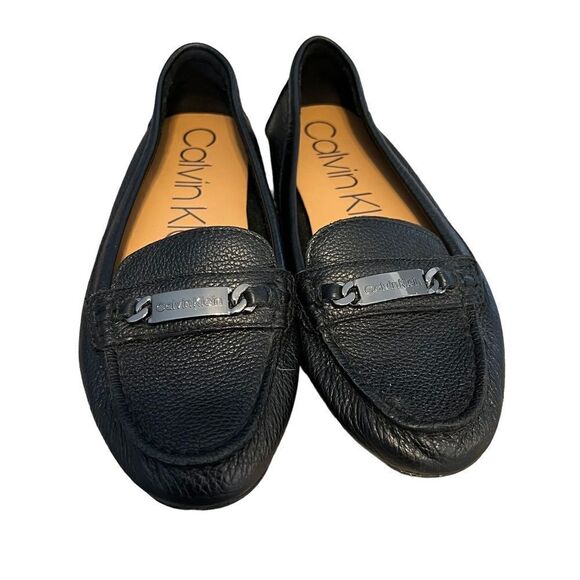 Calvin Klein Lunasi black leather loafers. Size 7 - Picture 2 of 8